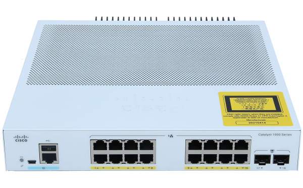 Cisco - C1000-16P-2G-L - Catalyst C1000-16P-2G-L - Gestito - L2 - Gigabit Ethernet (10/100/1000) - Supporto Power over Ethernet (PoE)