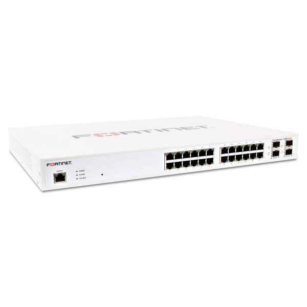 Fortinet - FS-124E-POE - Layer 2 FortiGate switch controller compatible PoE+ switch with 24 GE RJ45 + 4 SFP ports, 12 port PoE with