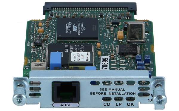 Cisco - WIC-1ADSL= - 1-P. ADSL WAN Interface Card 1-port Interface Card - Modem