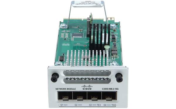 Cisco - C3850-NM-2-10G= - C3850-NM-2-10G= - 10 Gigabit Ethernet - Fast Ethernet - Gigabit Ethernet - 10,100,1000,10000 Mbit/s - 1000BASE-T - 100BASE-T