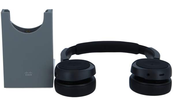 Cisco - HS-WL-730-BUNAS-C - 730 Wireless Dual On-ear Headset+Stand USB-A Bundle-Carbon