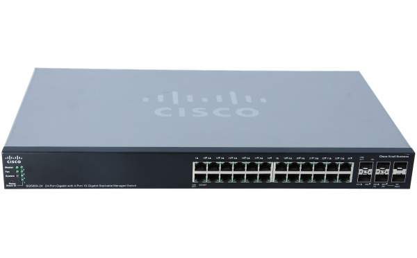 Cisco - SG500X-24-K9-G5 - 24-Port Gig with 4-Port 10-Gigabit Stackable Managed Switch