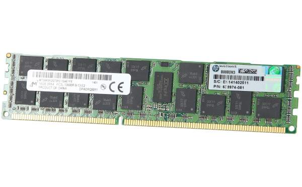 HPE - 627812-B21 - 16GB DDR3-1333MHz - CL9 - 16 GB - 1 x 16 GB - DDR3 - 1333 MHz - 240-pin DIMM
