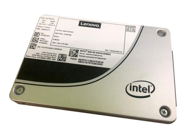 Lenovo - 4XB7A10249 - ThinkSystem 2.5" Intel S4510 960GB Entry SATA 6Gb Hot Swap SSD