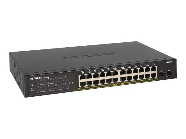 Netgear - GS324TP-100EUS - GS324TP - Gestito - L2/L3/L4 - Gigabit Ethernet (10/100/1000) - Full duplex - Supporto Power over Ethernet (PoE) - Montaggio rack