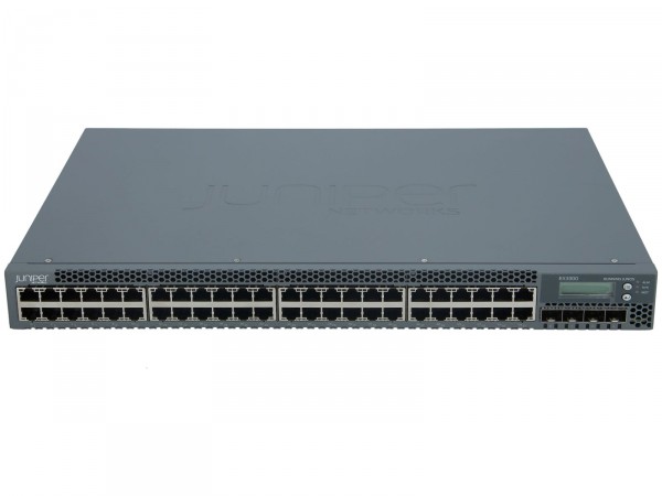 JUNIPER - EX3300-48T - EX3300, 48-port 10/100/1000BaseT with 4 SFP+ 1/10G uplink ports (optics n