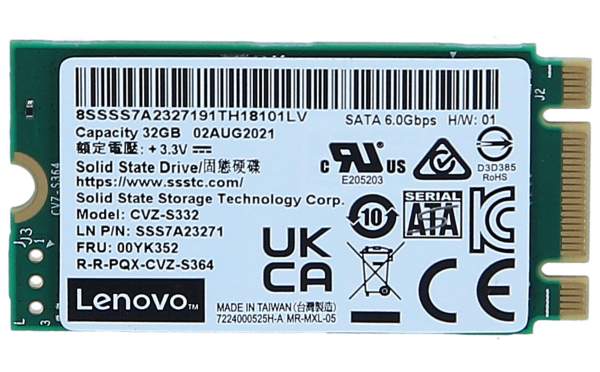 Lenovo - 7N47A00129 - 7N47A00129 - 32 GB - M.2 - 260 MB/s - 6 Gbit/s