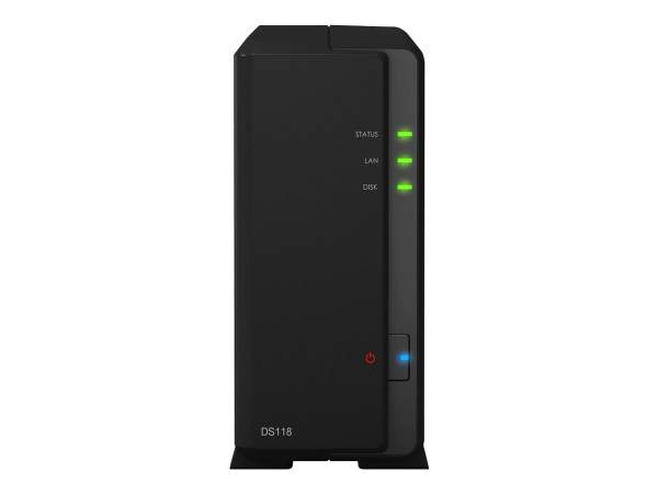 Synology - DS118 - Disk Station DS118 - NAS server - 1 bays - SATA 6Gb/s - RAM 1 GB