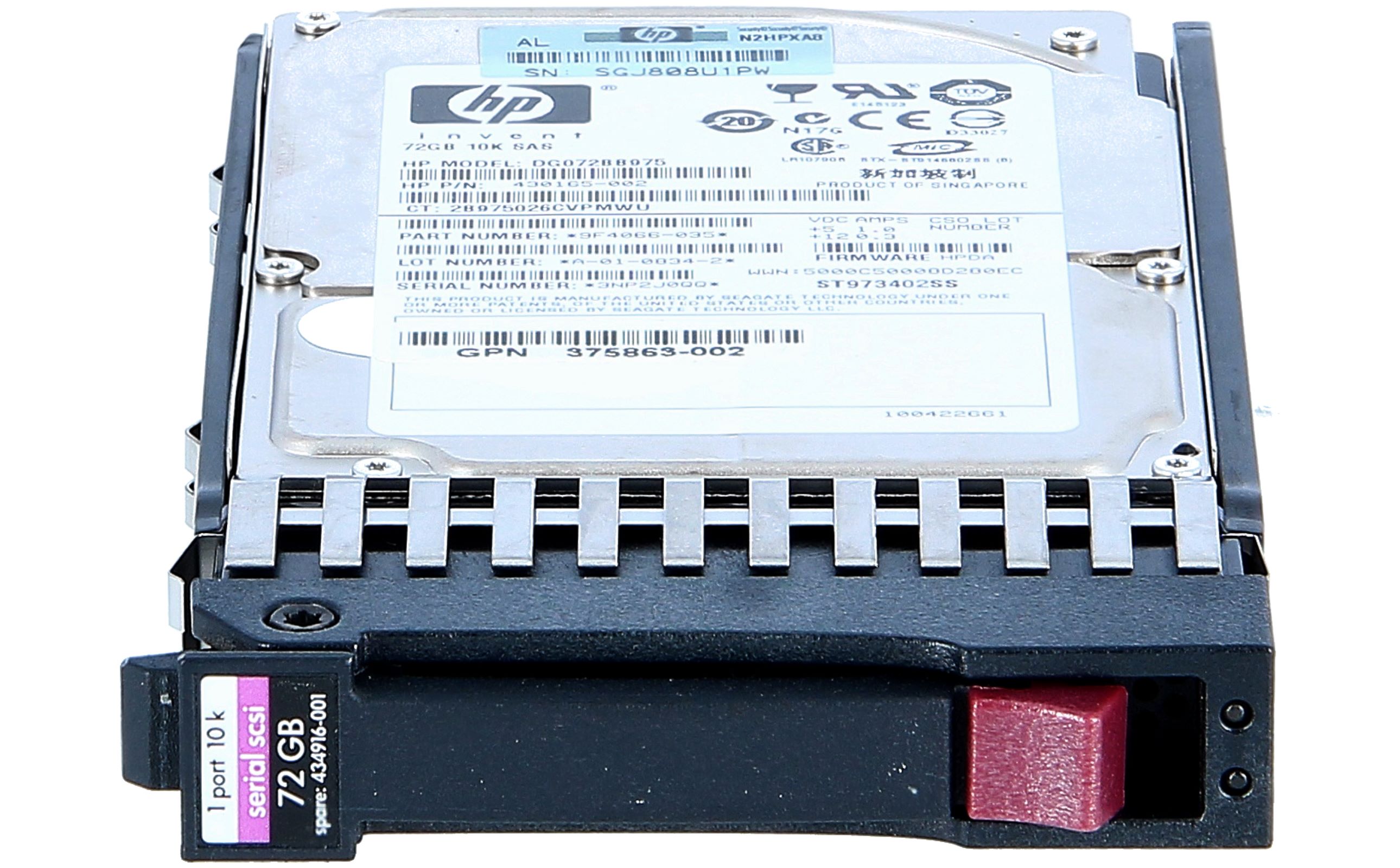 ヒューレット・パッカード HDD 72GB SAS SFF 10k Dual-Port