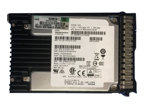 HPE - 872506-001 - HPE Mixed Use - 800 GB SSD - 2.5" SFF (6.4 cm SFF)