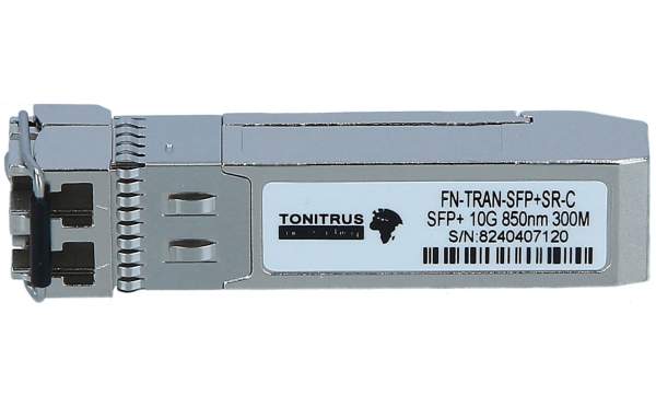 Tonitrus - FN-TRAN-SFP+SR-C - SFP+ transceiver module - 10 GigE - 10GBase-SR - LC - multi-mode - up to 300 m - 850nm - Fortinet compatible