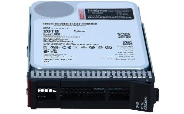 Lenovo - 4XB7A80353 - ThinkSystem - Hard drive - 20 TB - hot-swap - 3.5" - SAS 12Gb/s - 7200 rpm