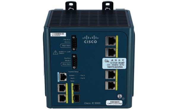 Cisco - IE-3000-4TC - Cisco IE 3000 Switch, 4 10/100 + 2 T/SFP