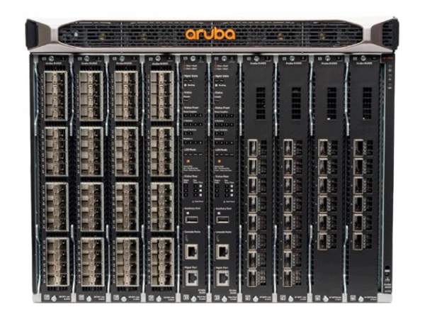 HPE - JL376A#ABB - Aruba 8400 8-slot Chassis - Switch - 32 x 10 Gigabit Ethernet + 6 x 40 Gigabit / 100 Gigabit QSFP28 - rack-mountable