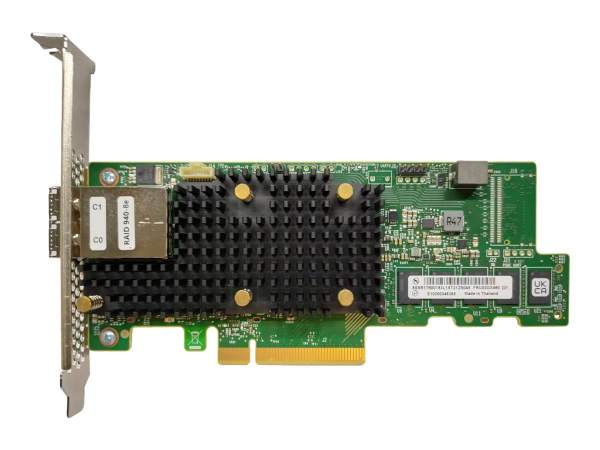 Lenovo - 4Y37A78836 - ThinkSystem 940-8e - Storage controller (RAID) - 8 Channel - SATA / SAS 12Gb/s RAID 0 1 5 6 10 50 - JBOD 60 - PCIe 4.0 x8