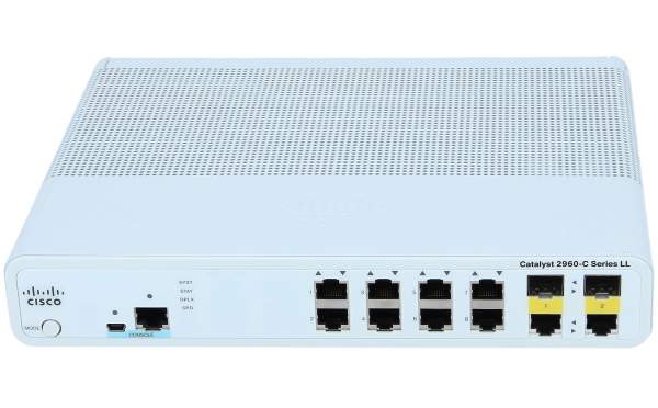 Cisco - WS-C2960C-8TC-S - Catalyst 2960C Switch 8 FE, 2 x Dual Uplink, Lan Lite