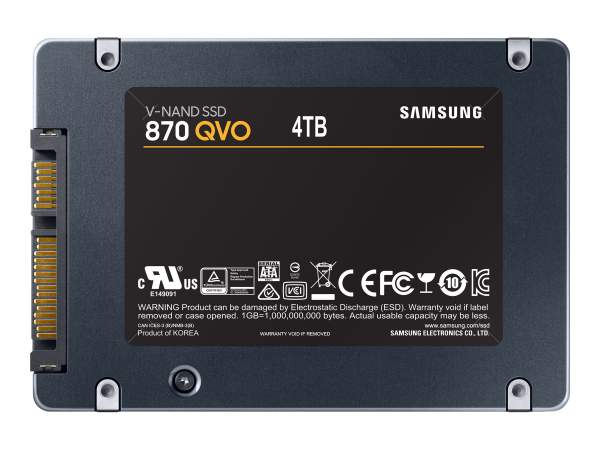 Samsung - MZ-77Q4T0BW - 870 QVO MZ-77Q4T0BW - 4 TB SSD - intern - 2.5" (6.4 cm)