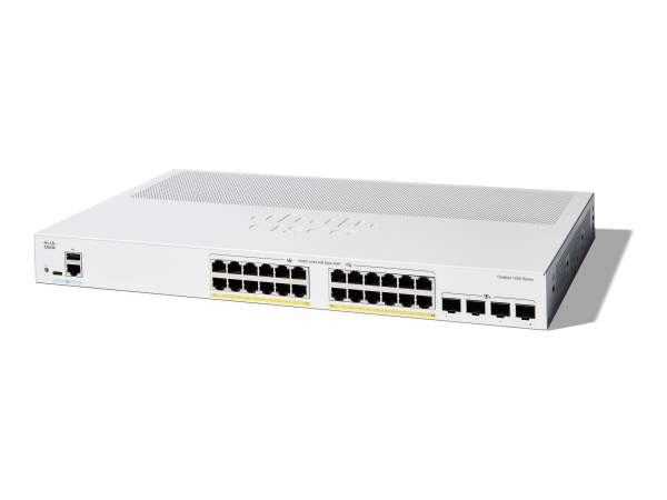 Cisco - C1200-24P-4X - Catalyst 1200 - Switch - L3 - smart - 24 x 10/100/1000 (PoE+) + 4 x 10Gb Ethernet SFP+ - rack-mountable - PoE+ (195 W)