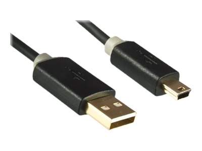 DINIC - MO-USBMIN-2S - USB 2.0 auf Mini-USB Kabel 2m schwarz Blister