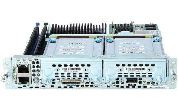 Cisco - UCS-E140S-M1/K9 - UCS-E, SingleWide, 4Cor CPU, 2x8G SD, 2x8GB UDIMM, 2 x E100S-HDD-SATAKIT