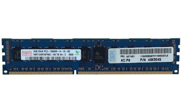 Lenovo - 44T1491 - 2Gb 1x 2 GB 2Rx8 1 Gigabit PC3-10600 DDR3 13 - 2 GB - DDR3