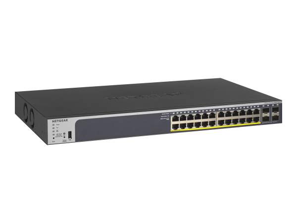 Netgear - GS728TP-200EUS - Smart GS728TP - V2 - switch - L3 - smart - 24 x 10/100/1000 (PoE+) + 4 x Gigabit SFP - rack-mountable - PoE+ (190 W)