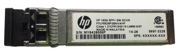 HPE - QW923A - 16Gb SFP+ Short Wave Transceiver 1 Pack 16000Mbit/s SFP+ 850nm Multi-Modus Netzwe