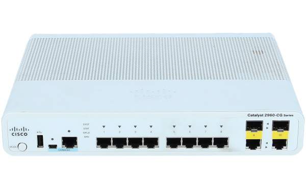 Cisco - WS-C2960CG-8TC-L - Catalyst 2960C Switch 8 GE, 2 x Dual Uplink, LAN Base