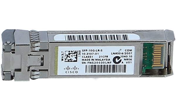 Cisco - SFP-10G-LR-S - SFP+ transceiver module - 10 GigE - 10GBase-LR - LC/PC single-mode - up to 10 km - 1310 nm