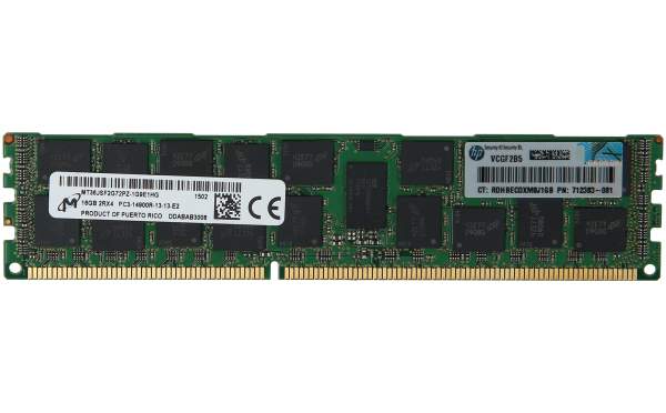HPE - 708641-B21 - DDR3 - Modul - 16 GB - Dimm 240-Pin - 1866 MHz PC3-14900 - 16 GB - DDR3