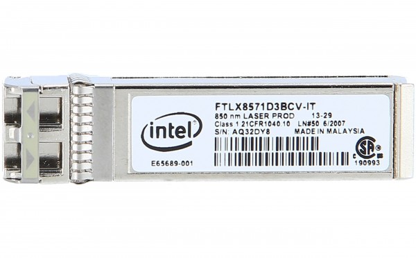 Intel - FTLX8571D3BCV-IT - INTEL E10GSFPSR DUAL RATE 10GBASE-SR SFP+