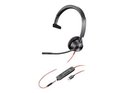 Poly - 213937-01 - Blackwire 3315 - 3300 Series - headset - on-ear - wired - 3.5 mm jack - USB-C