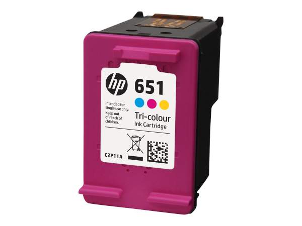 HP - C2P11AE - 651 - Farbstoffbasiert dreifarbig - Original