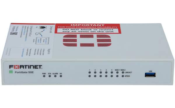 Fortinet - FG50-E - Fortinet FortiGate 50E hardware firewall 2500 Mbit/s