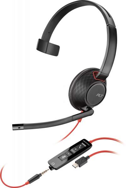 Poly - 207587-201 - Blackwire C5210 USB-C - 5200 Series - headset - On-Ear - kabelgebunden - 3,5 mm