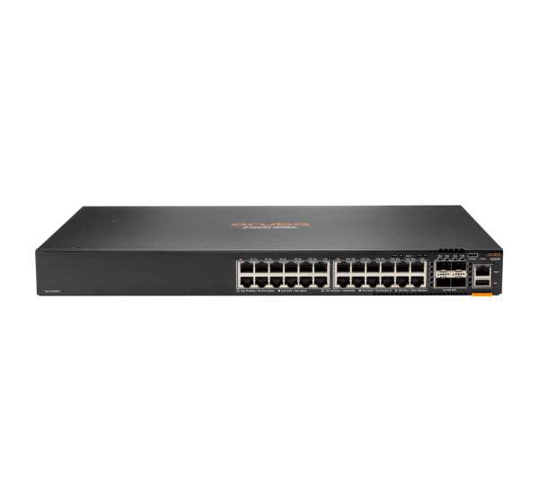 HPE - JL724B#ABB - CX 6200F 24G 4SFP+ - Switch - L3 - Managed - 24 x 10/100/1000 + 4 x 100/1000/10G SFP+ - front and side to back - rack-mountable