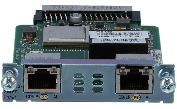 Cisco - VWIC3-2MFT-T1/E1= - 2-Port 3rd Gen Multiflex Trunk Voice/WAN Int. Card - T1/E1