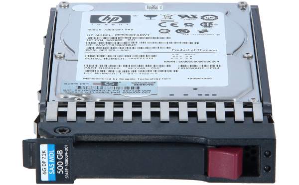 HPE - 507609-001 - 500GB 6G SAS 7.2K rpm SFF (2.5-inch) Dual Port Midline Hard Drive - 2.5" - 500 GB - 7200 Giri/min