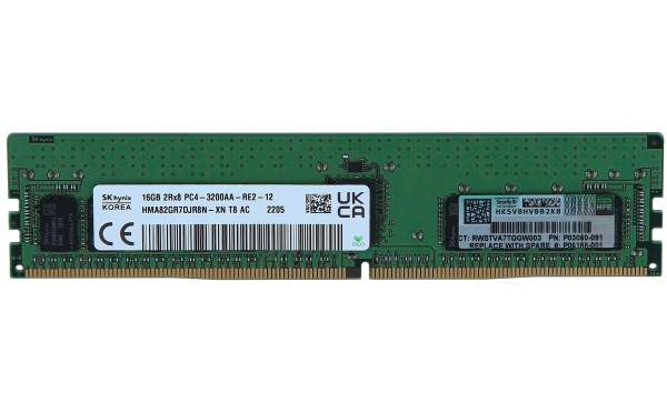 HPE - P07640-B21 - P07640-B21 - 16 GB - 1 x 16 GB - DDR4 - 3200 MHz - 288-pin DIMM
