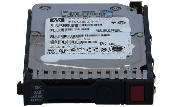 HPE - 653949-001 - HP 72GB 6G SAS 15K rpm SFF (2.5-inch) SC Enterprise 3yr Hard Drive