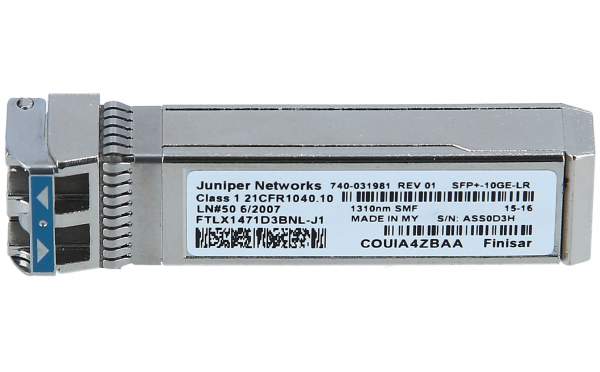Juniper - EX-SFP-10GE-LR - EX-SFP-10GE-LR - Fibra ottica - 10000 Mbit/s - SFP+ - LC - 10000 m - 1310 nm