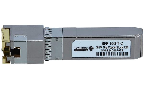 Tonitrus - SFP-10G-T-C - SFP+ transceiver module - 10 GigE - 10GBase-T - RJ-45 - up to 30 m - Cisco compatible