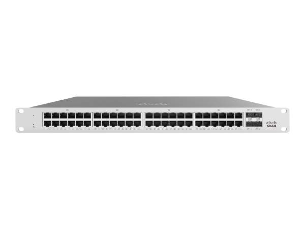 Cisco - MS125-48-HW - Meraki Cloud Managed MS125-48 - Switch - Managed - 48 x 10/100/1000 + 4 x 10 Gigabit SFP+ - desktop - wall-mountable