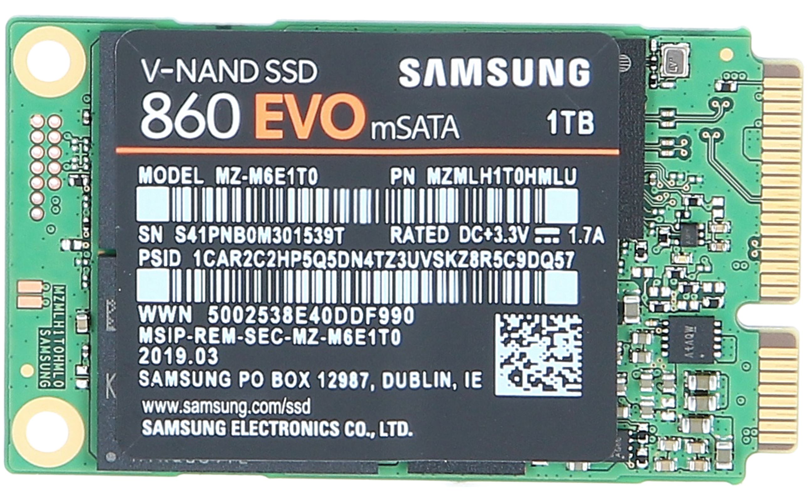 Samsung - - Samsung 860 EVO MZ-M6E1T0BW - 1 TB SSD - intern