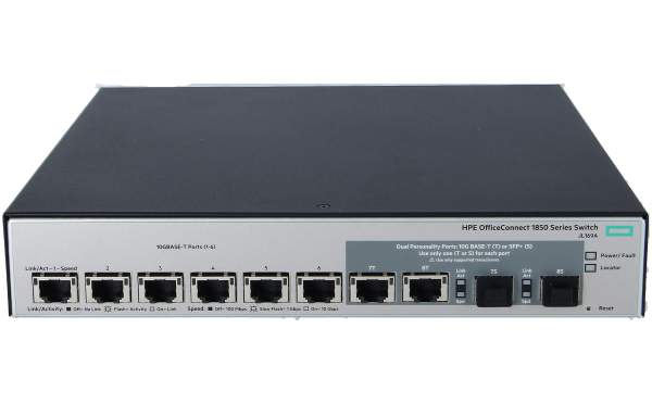 HPE - JL169A - OfficeConnect 1850 6XGT & 2XGT/SPF+ gemanaged L2 Gigabit Ethernet (10/100/1000) 1