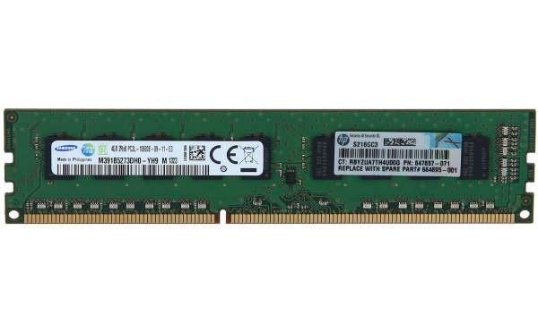 HP - 647657-071 - 4GB DDR3 1333MHz - 4 GB - 1 x 4 GB - DDR3 - 1333 MHz - 240-pin DIMM - Verde