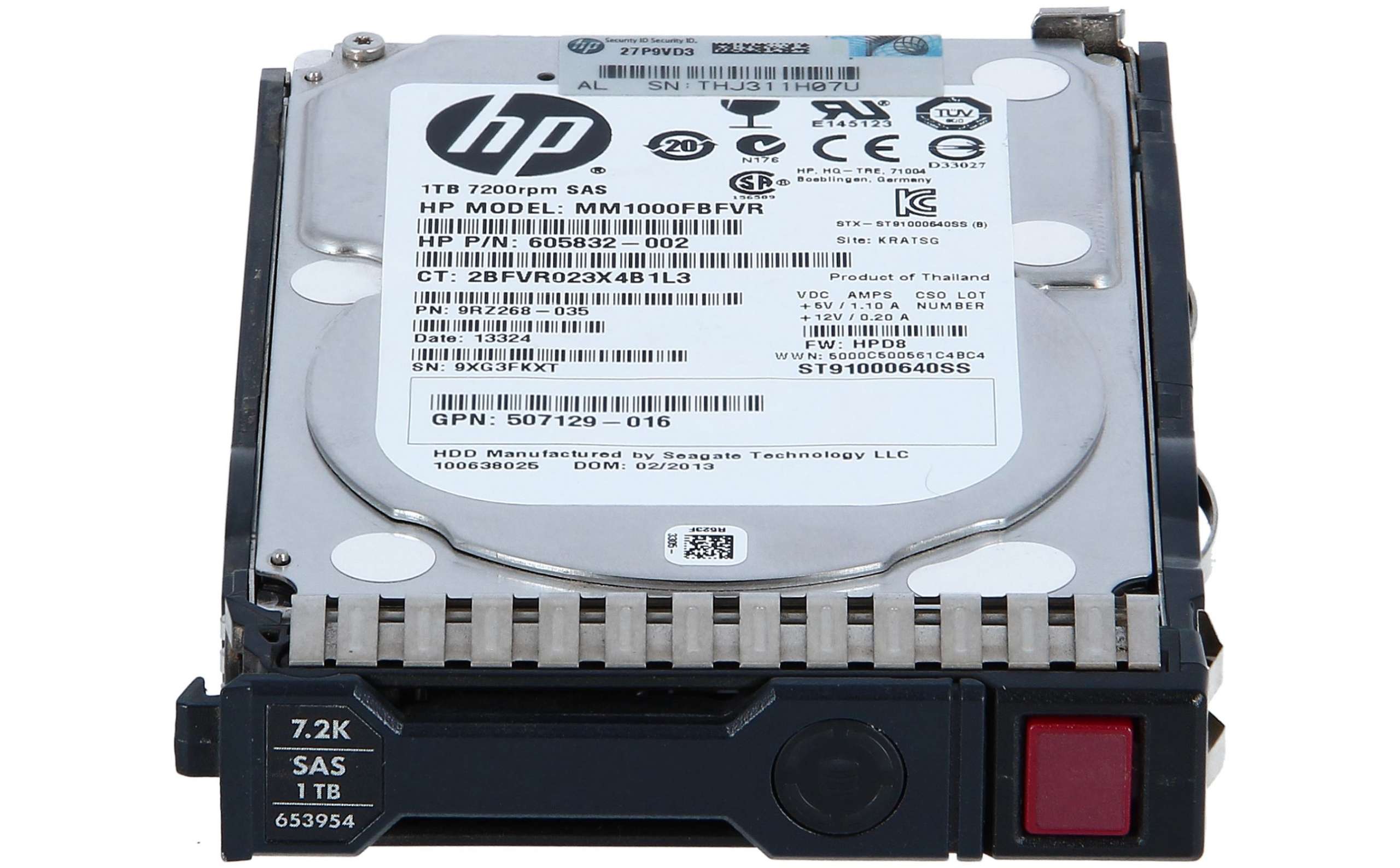 fortryde Afstemning døråbning HP - MM1000FBFVR - HP HDD 1TB 7.2K 6G SFF SAS - Festplatte - Serial  Attached SCSI (SAS) new and refurbished buy online low prices