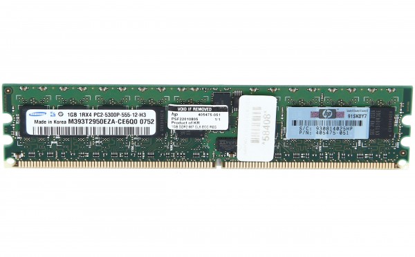 HP - 405475-051 - 405475-051 - 1 GB - 1 x 1 GB - DDR2 - 667 MHz - 240-pin DIMM