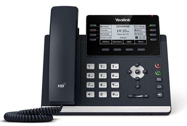 Yealink - SIP-T43U - VoIP-Telefon mit Rufnummernanzeige - dreiweg Anruffunktion - SIP - SIP v2 - 12