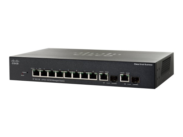 Cisco - SRW208G-K9-G5 - Small Business SF302-08 - Switch - 100 Mbps - 8-Port 1 HE - Rack-Modul